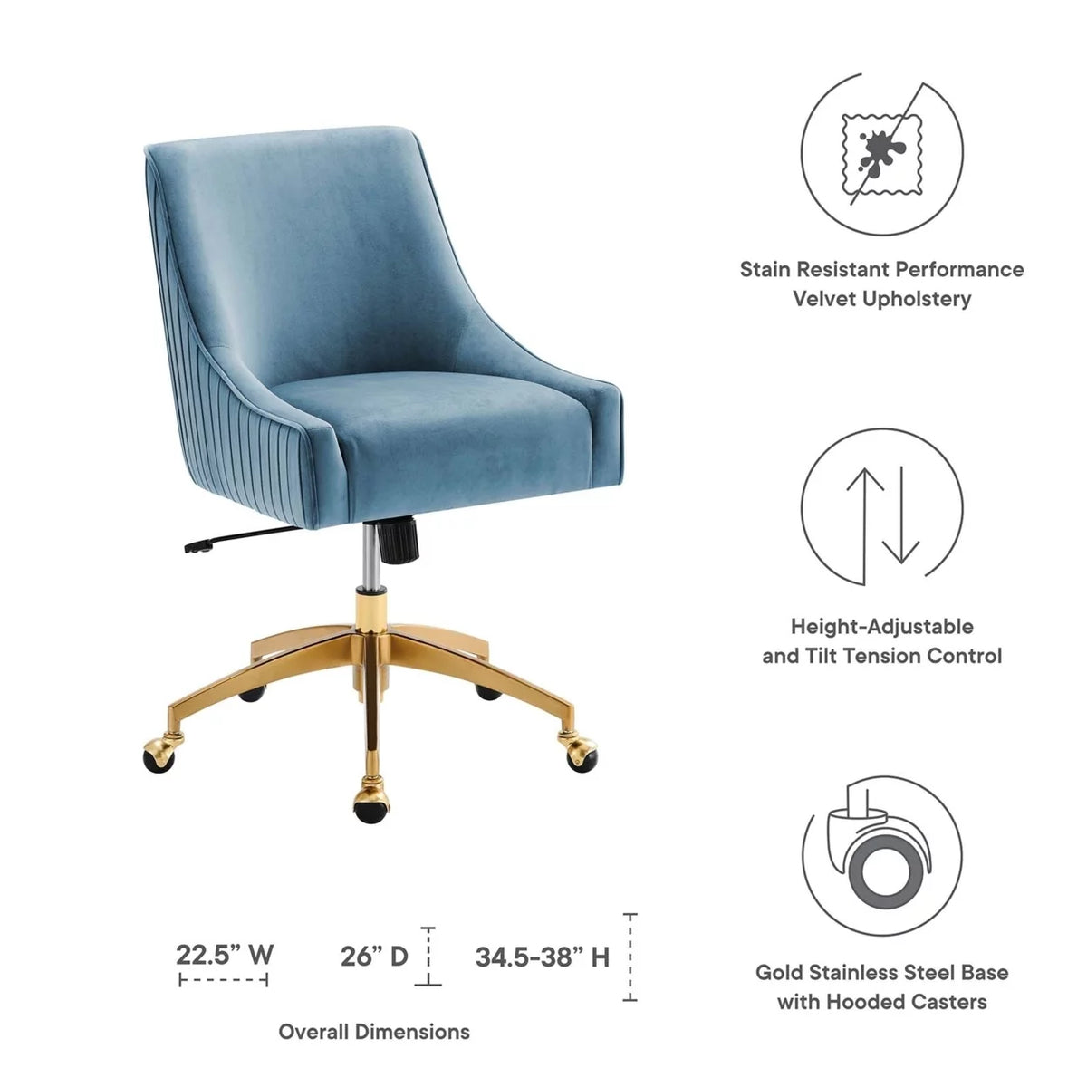 Performance Velvet Office Chair N481
