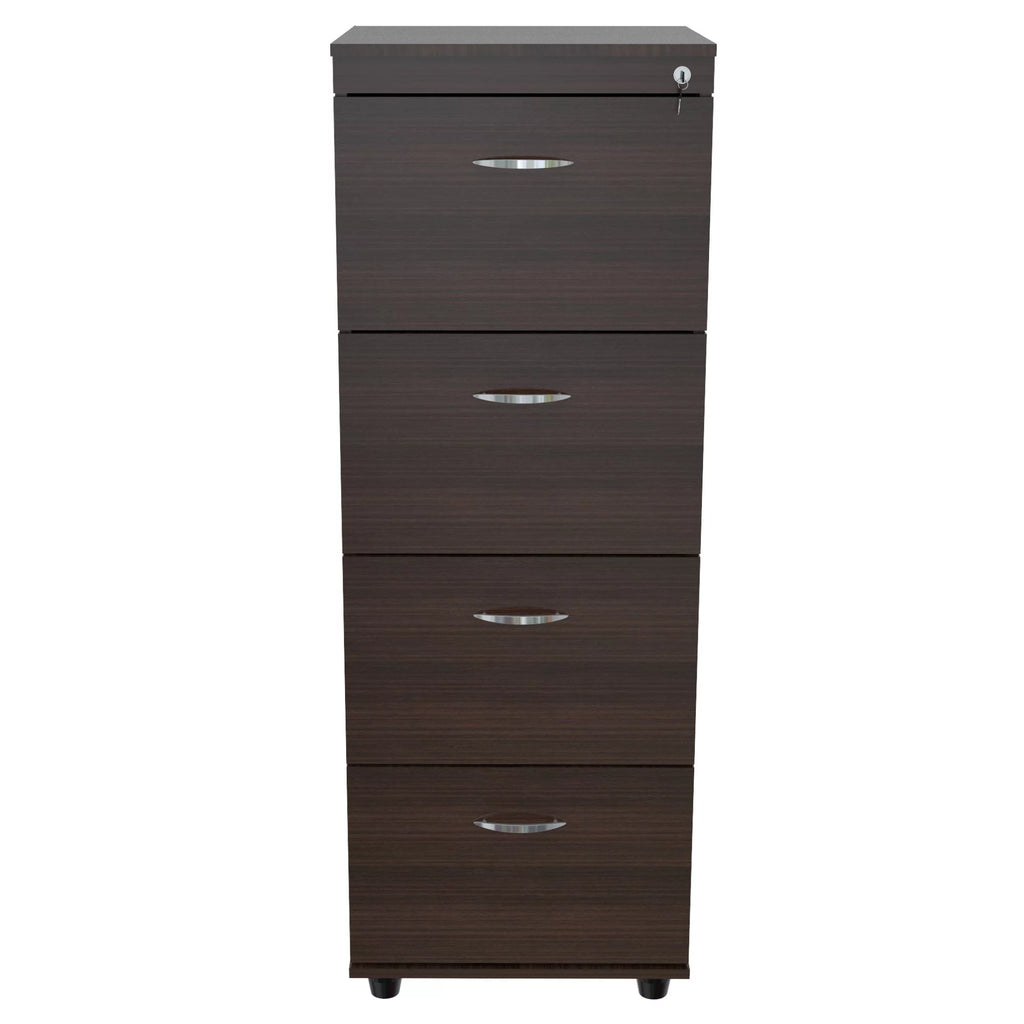 52-inch Espresso 4 Drawer File Cabinet R8681
