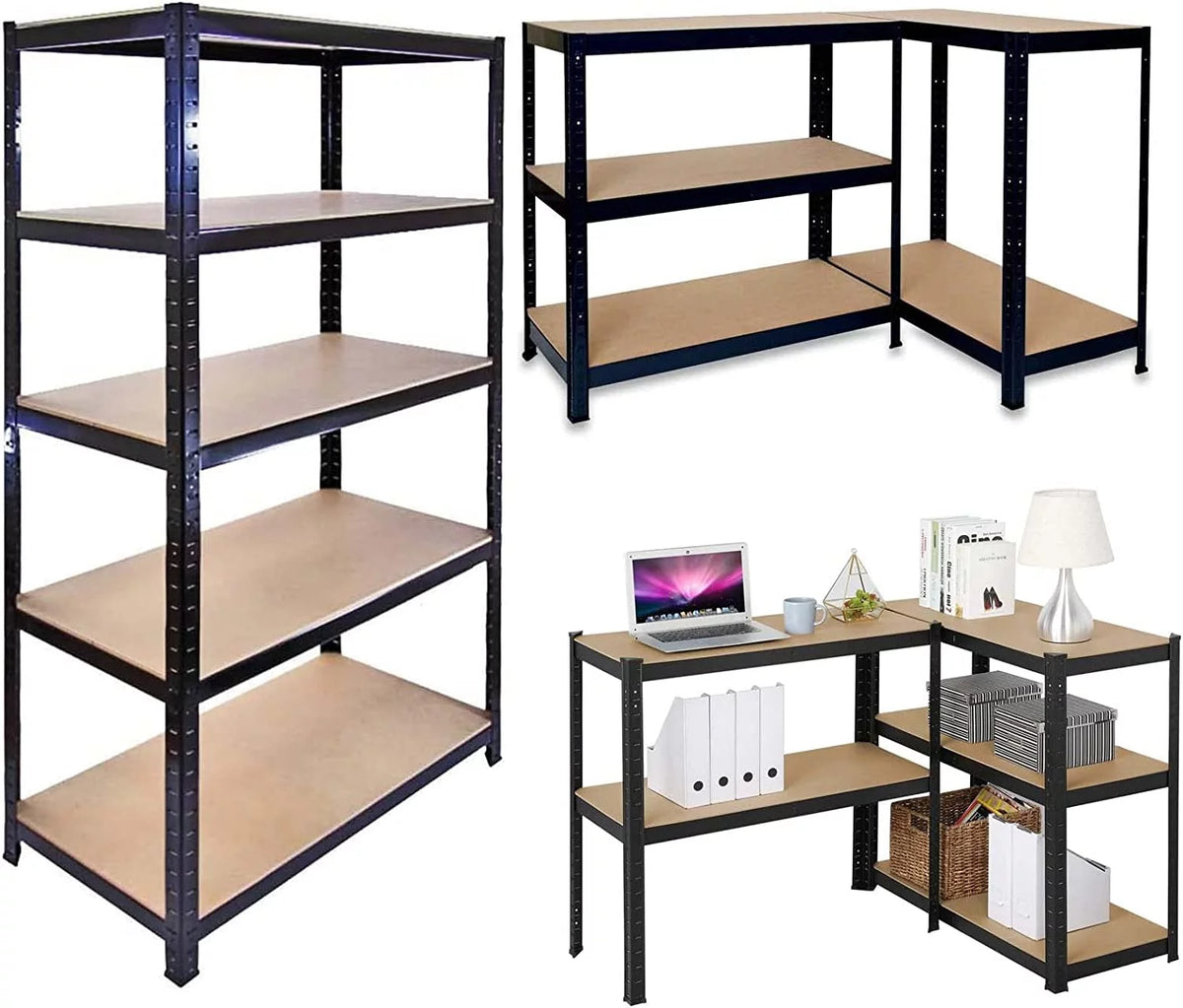 5-Tier Shelving Unit 59"x28"x12" Black V514751