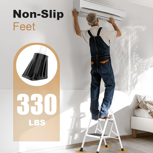 2 Step Folding Step Stool with Cushioned Handle G906
