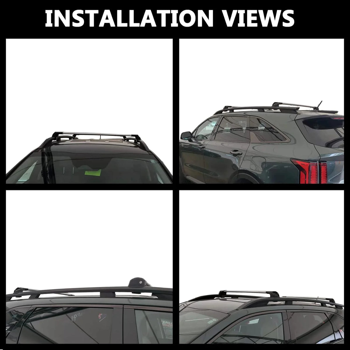 Roof Rack Crossbars for Raised Side Rails Silver O292817