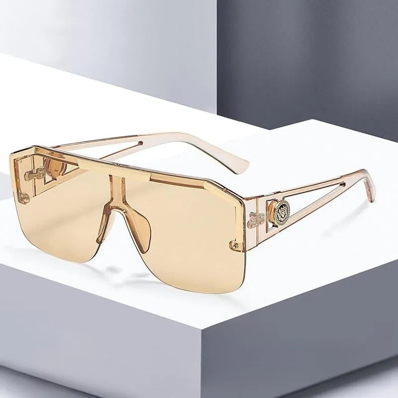 Hollowed-out One-piece Lens Sunglasses S788126
