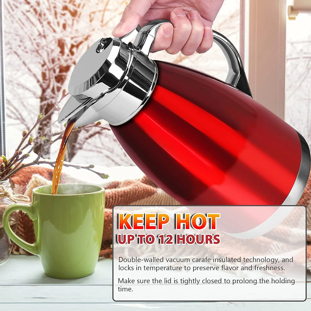 61oz Stainless Steel Insulated Thermal Coffee Carafe C3336