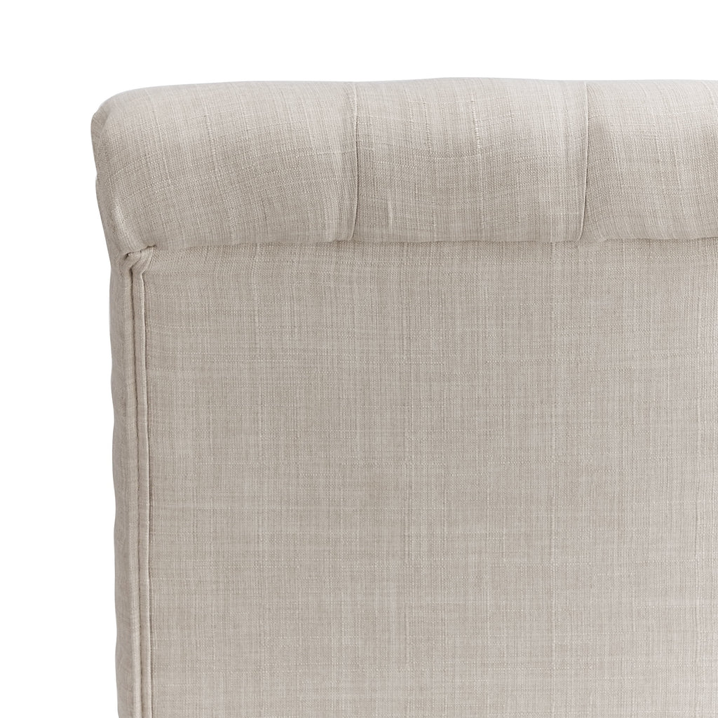 Beige Linen Button Tufted Dining Chair Set of 2 N345357