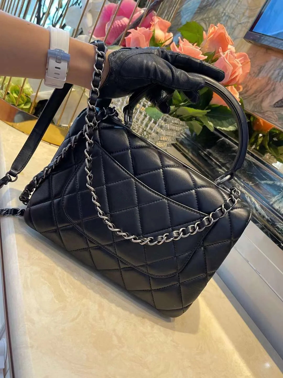 Black Flap Bag K2282