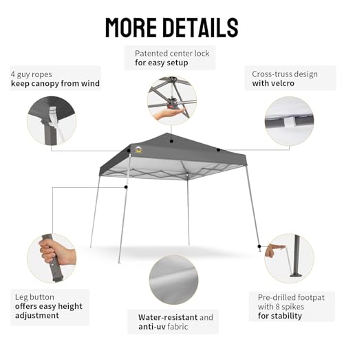 8x8 Pop Up Canopy Tent with Carry Bag Q25410