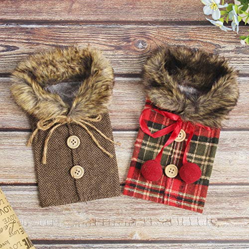 4 Pieces Christmas Sweater Wine Bottle Covers X126