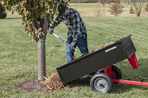 750-lb Capacity Steel Tow Behind Dump Cart, 12 Cubic Feet N648