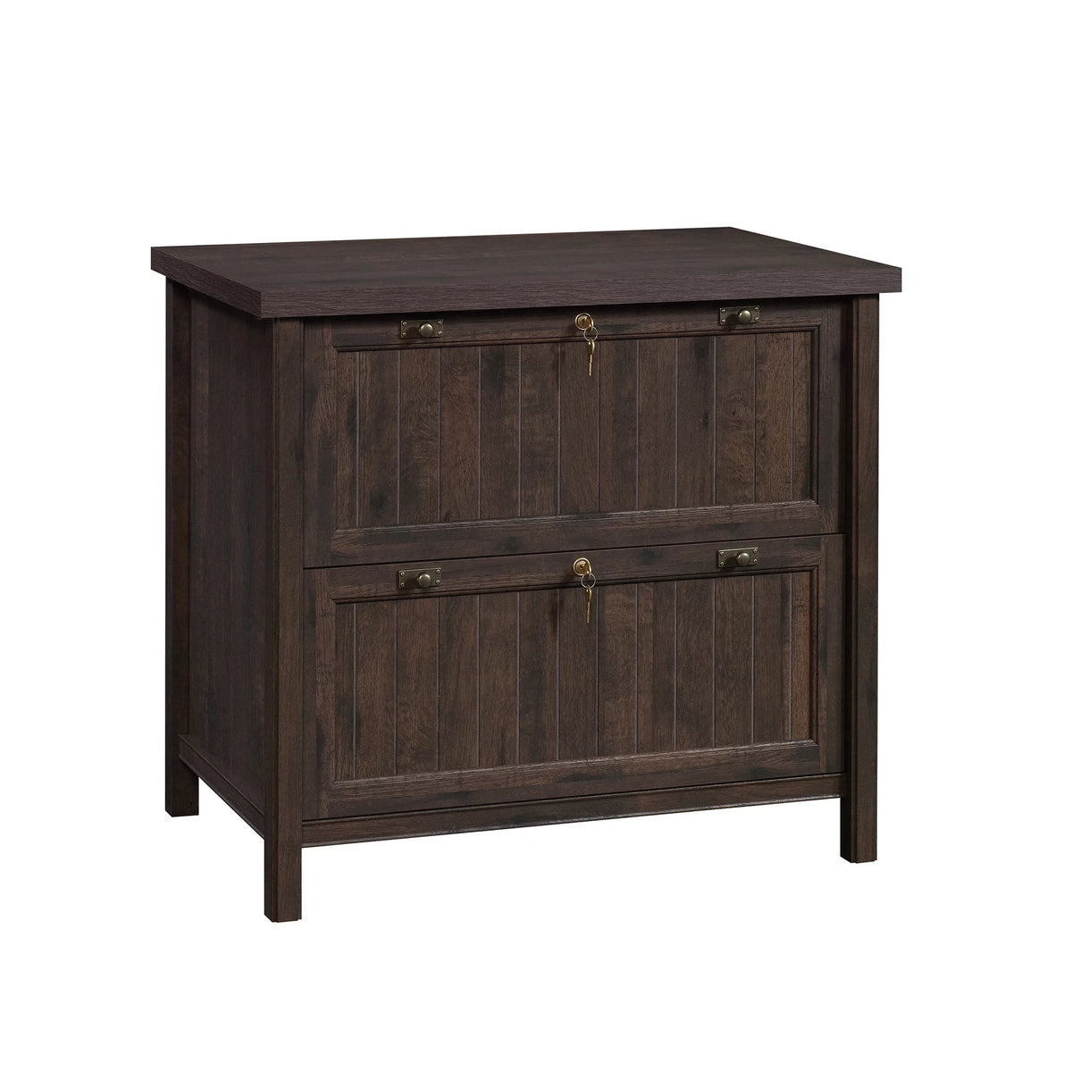 Coffee Oak Lateral File Cabinet Z4654