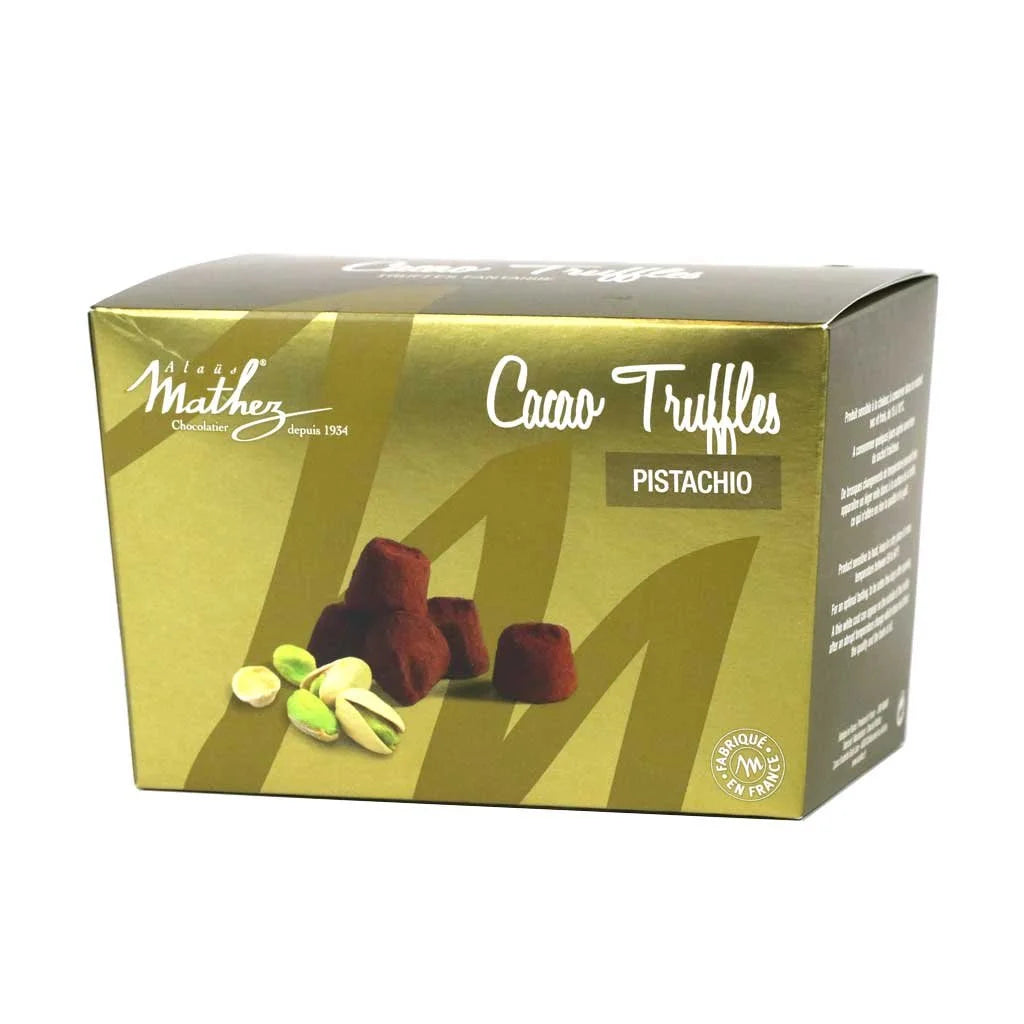 French Chocolate Truffles with Pistachio, 8.8oz Box D6807