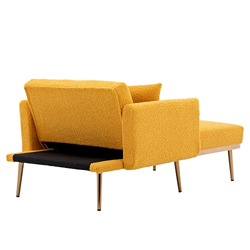 Velvet Pink Tufted Upholstered Accent Chair with Ottoman V340