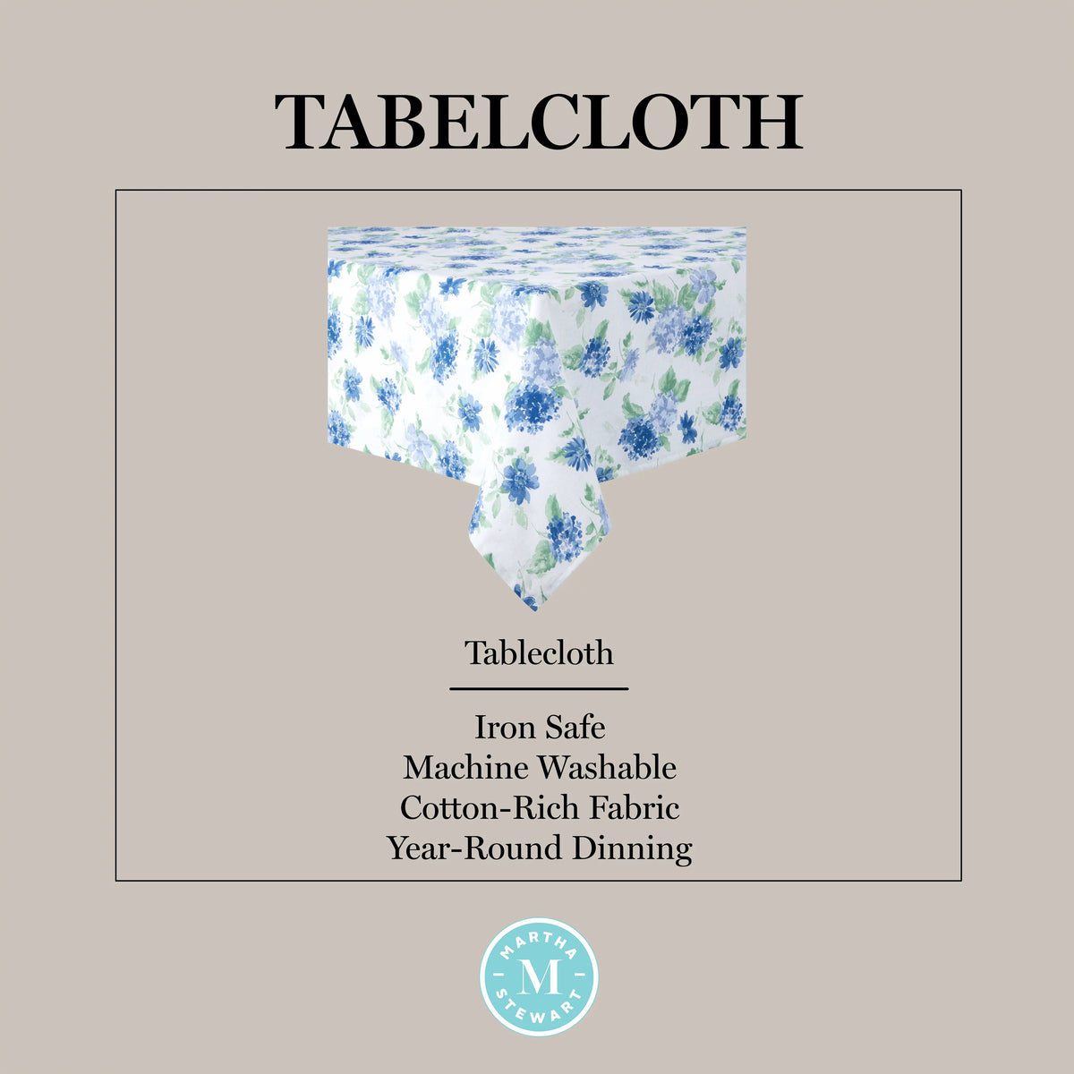 Floral Fabric Tablecloth 60"x120" C396003