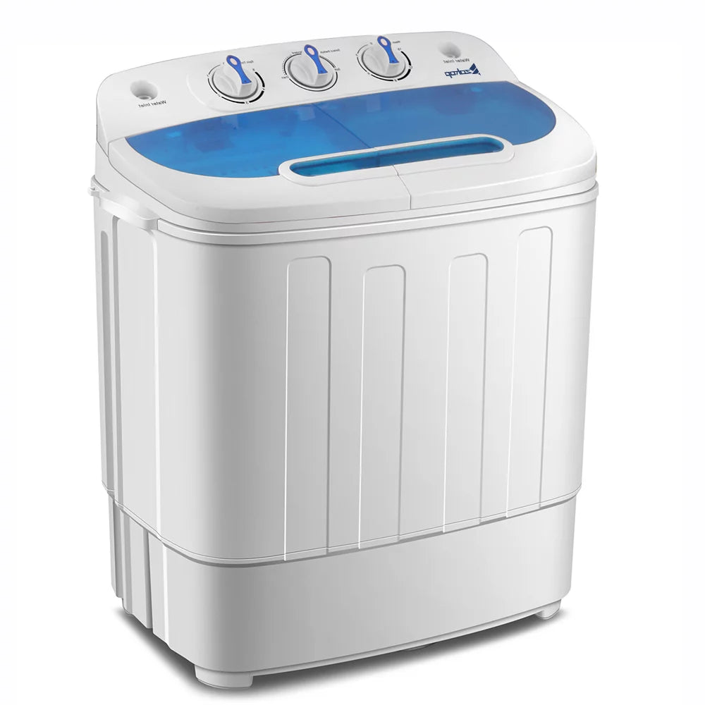 Portable 15lbs Mini Twin Tub Semi-automatic Laundry Washer E603031