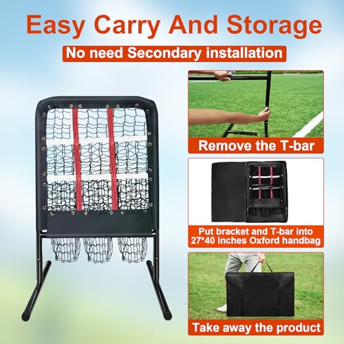 9 Hole Pitching Net with Strike Zone and Handbag E266198