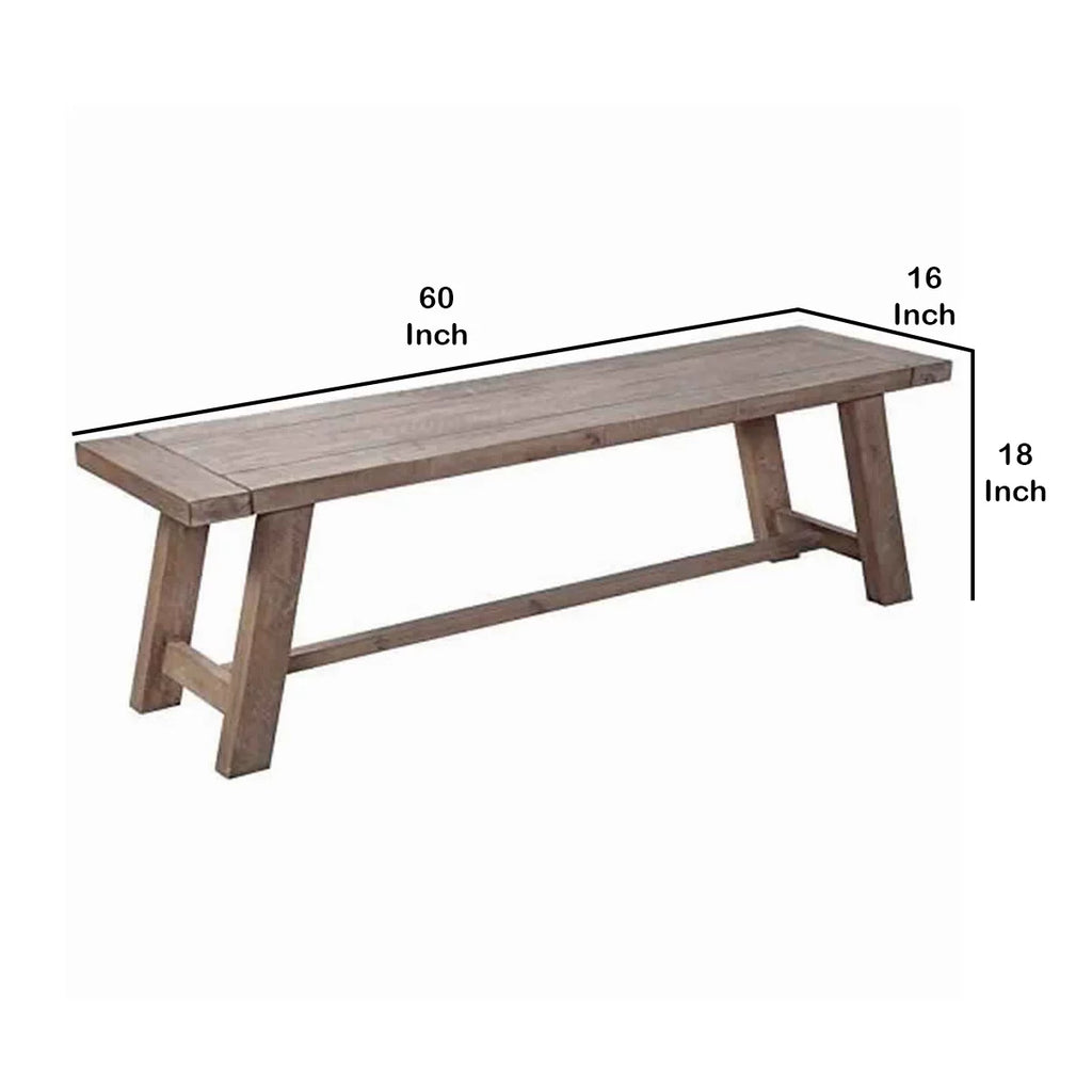 Brown Wooden Dining Bench E26316
