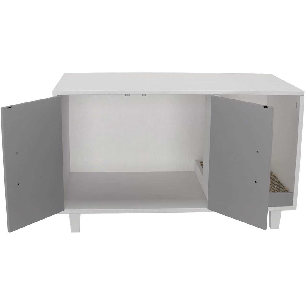 Wood Pet Crate Cat Washroom Litter Box Enclosure R652