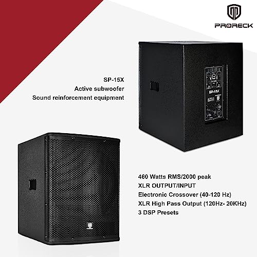 15 inch 2000W Powered PA Subwoofer with Class-D Amplifier J564