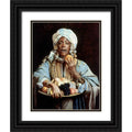 Black Ornate Wood Framed Museum Art Print N2059