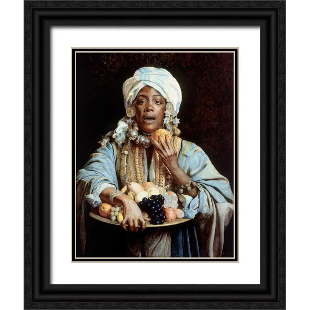 Black Ornate Wood Framed Museum Art Print N2059