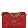 Red Calfskin Flap Bag A643603