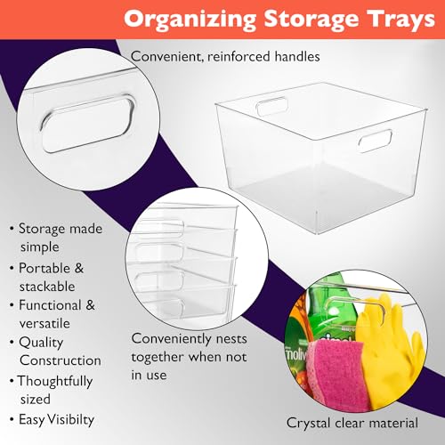 Clear Plastic Storage Bins 2 Pack Q61294