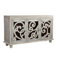 White 3-door Solid Wood Sideboard T603675