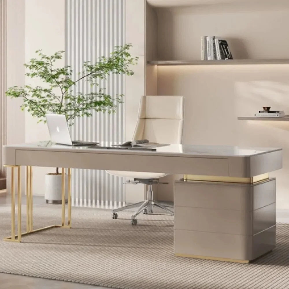 White Writing Desk with Drawer U441040