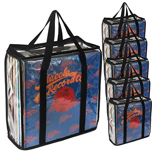 Vinyl Record Storage Cases 6 Pack Clear PVC S42500
