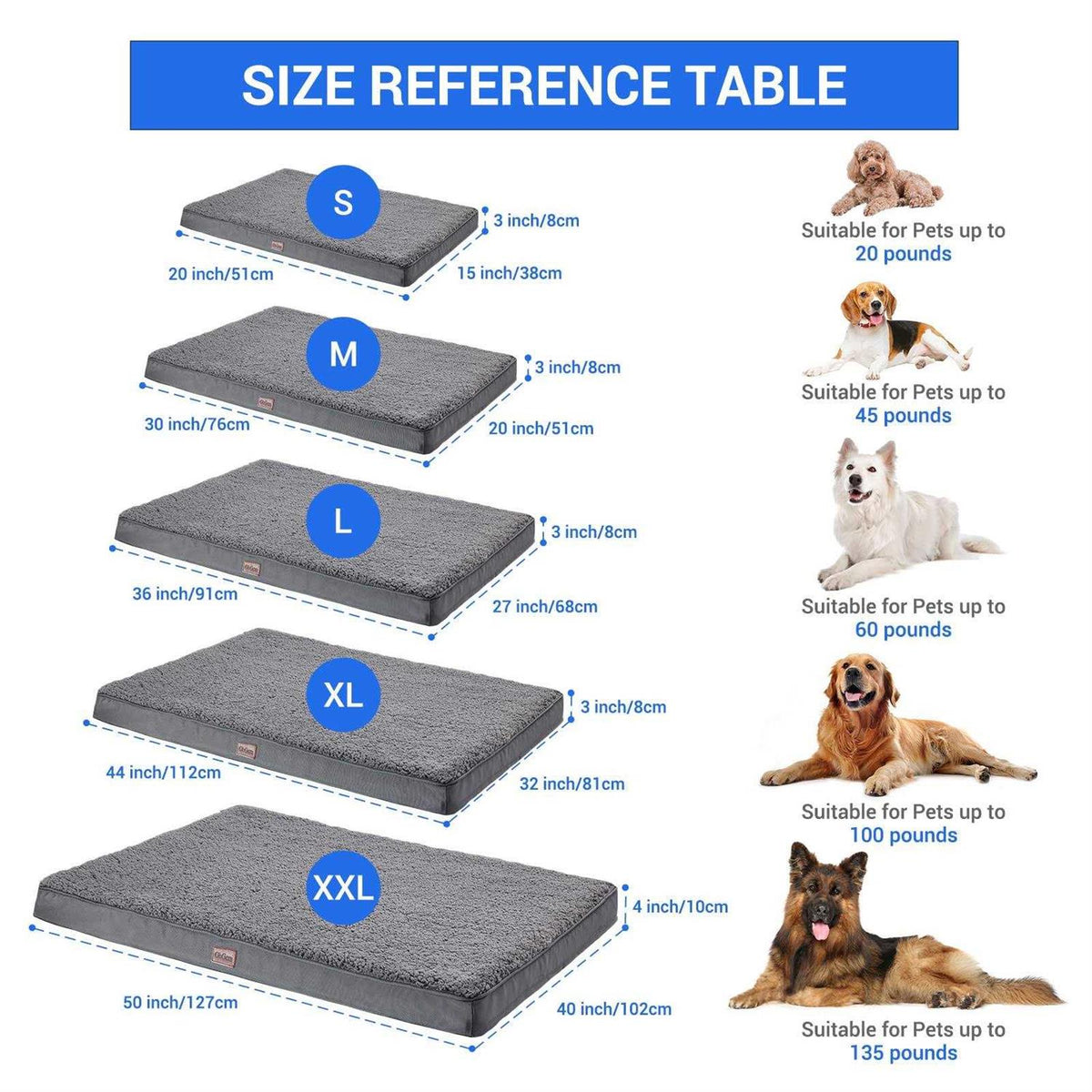 Orthopedic Dog Bed with Egg Foam and Non-Slip Bottom G8017
