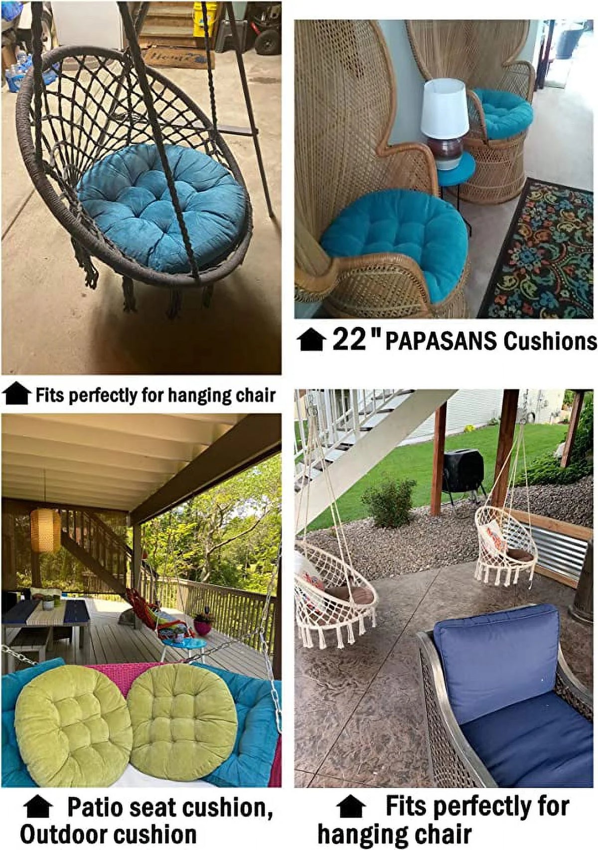 Round Chair Pad 22 x 22 x 4 Inches R746663