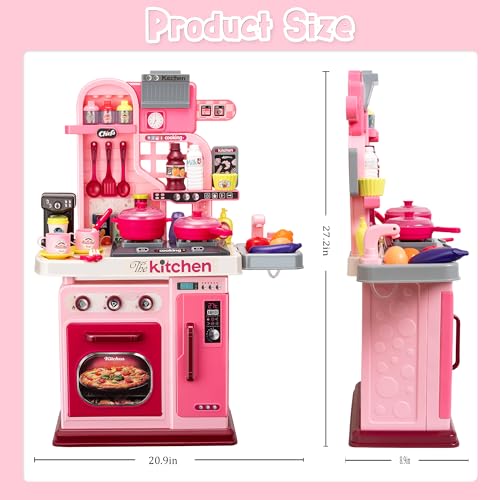 Pink 53 Pc Kids Kitchen Playset Z3291