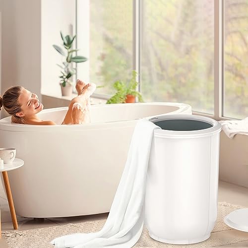 Large Heated Towel Warmer Bucket with Wood Handle E391