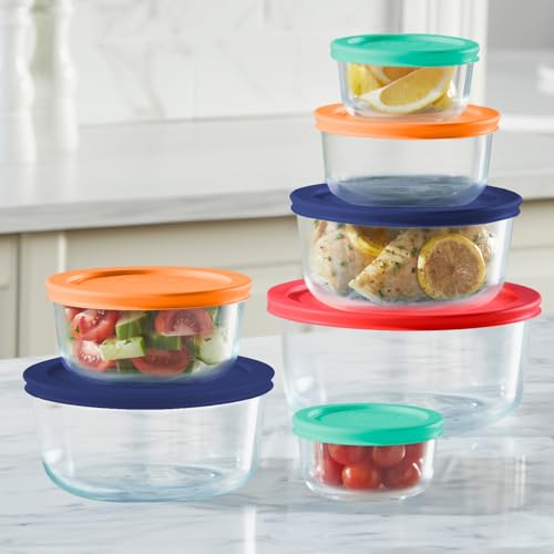 14 Pc Glass Food Storage Set with Lids Z69378
