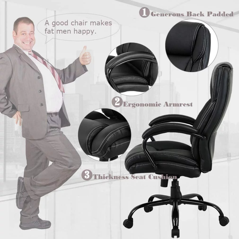 Black High Back Ergonomic Computer Chair with Lumbar Support H52385