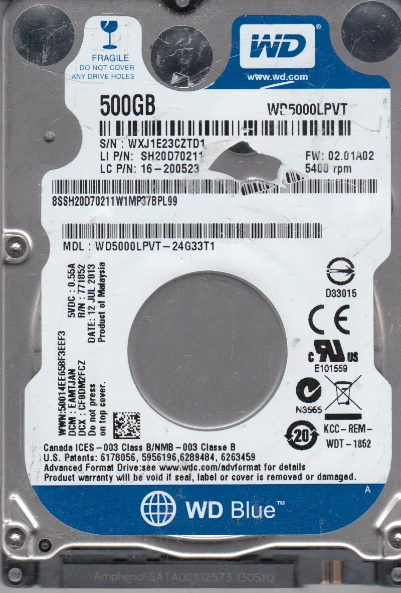 500GB SATA 2.5 Hard Drive T4210