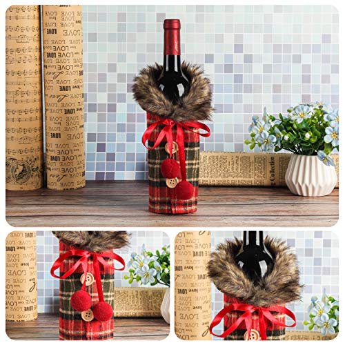 4 Pieces Christmas Sweater Wine Bottle Covers X126
