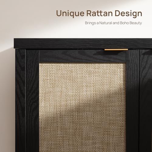 Rattan Sideboard Buffet Credenza Cabinet with Storage H801087
