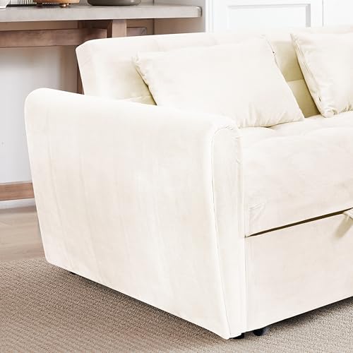 Dark Gray Velvet 3 in 1 Sleeper Sofa Bed G4645