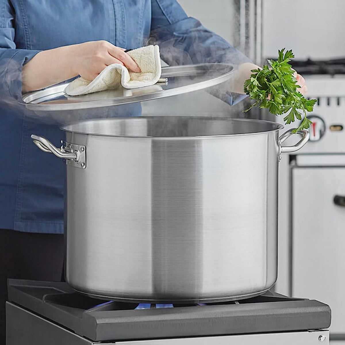 40 qt. Stainless Steel Stock Pot with Lid X95298