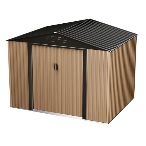 8 x 6 FT Metal Outdoor Storage Shed with Lock J804791