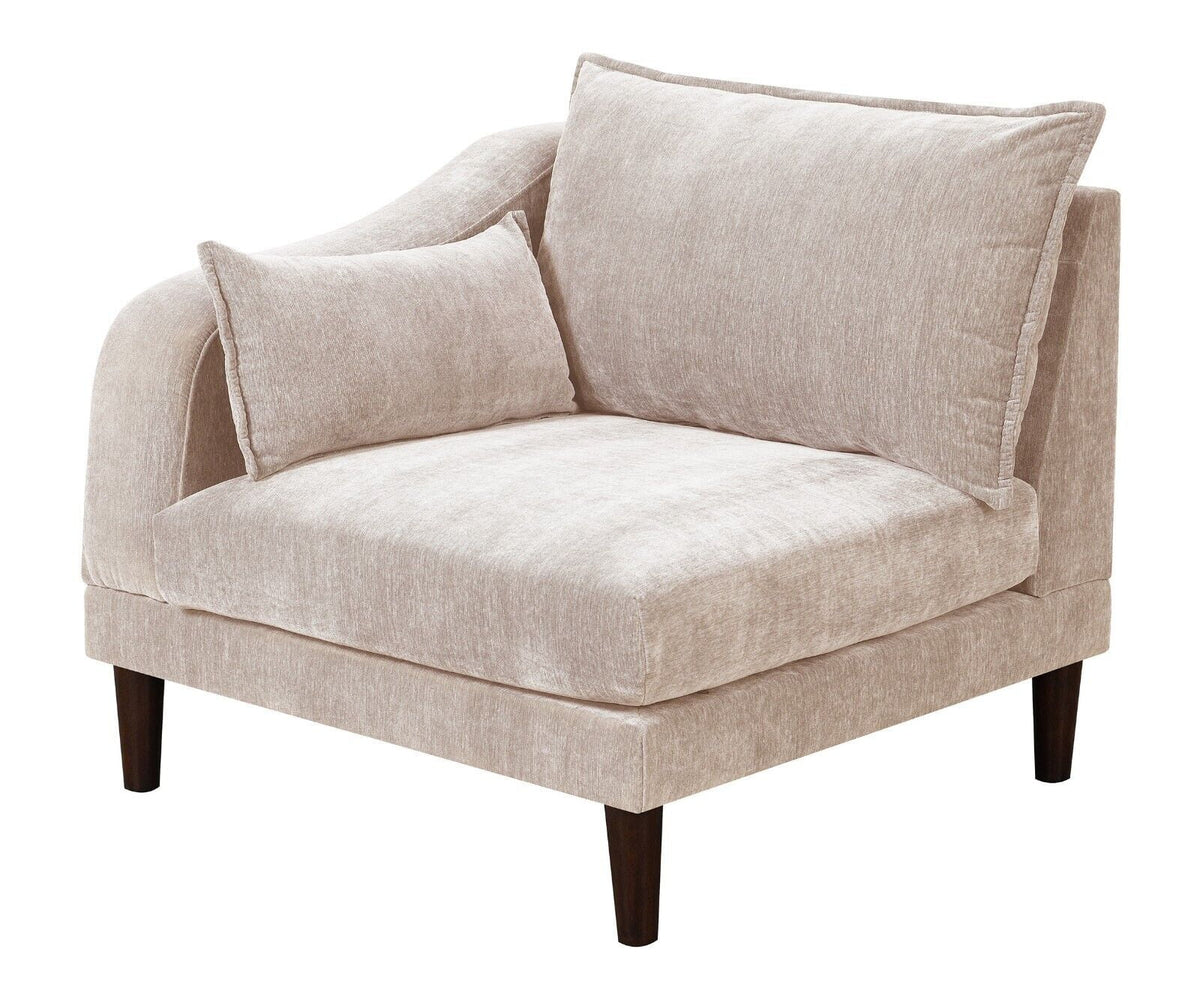 5pc Modular Sofa Set with Armless Chair Corner Wedge Ottoman X9091