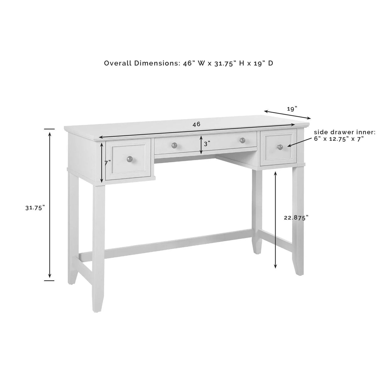 White Desk U600747