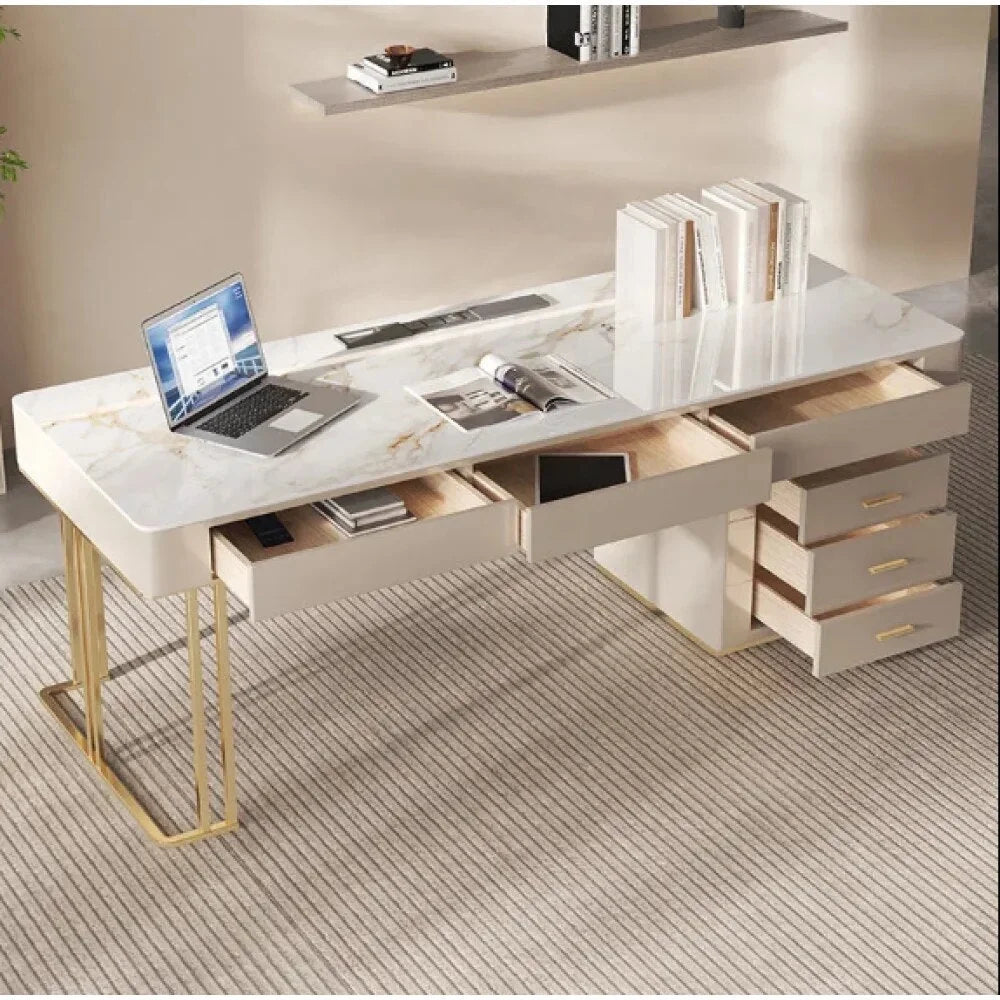 White Writing Desk with Drawer U441040