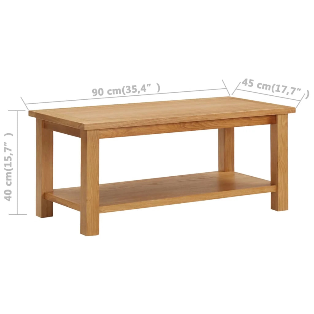 Solid Oak Wood Coffee Table G43954