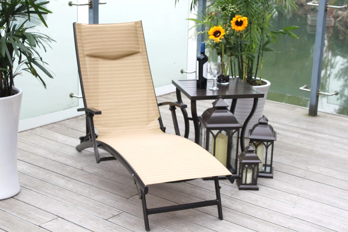 Aluminum Sling Outdoor Patio Lounge Chair C8450