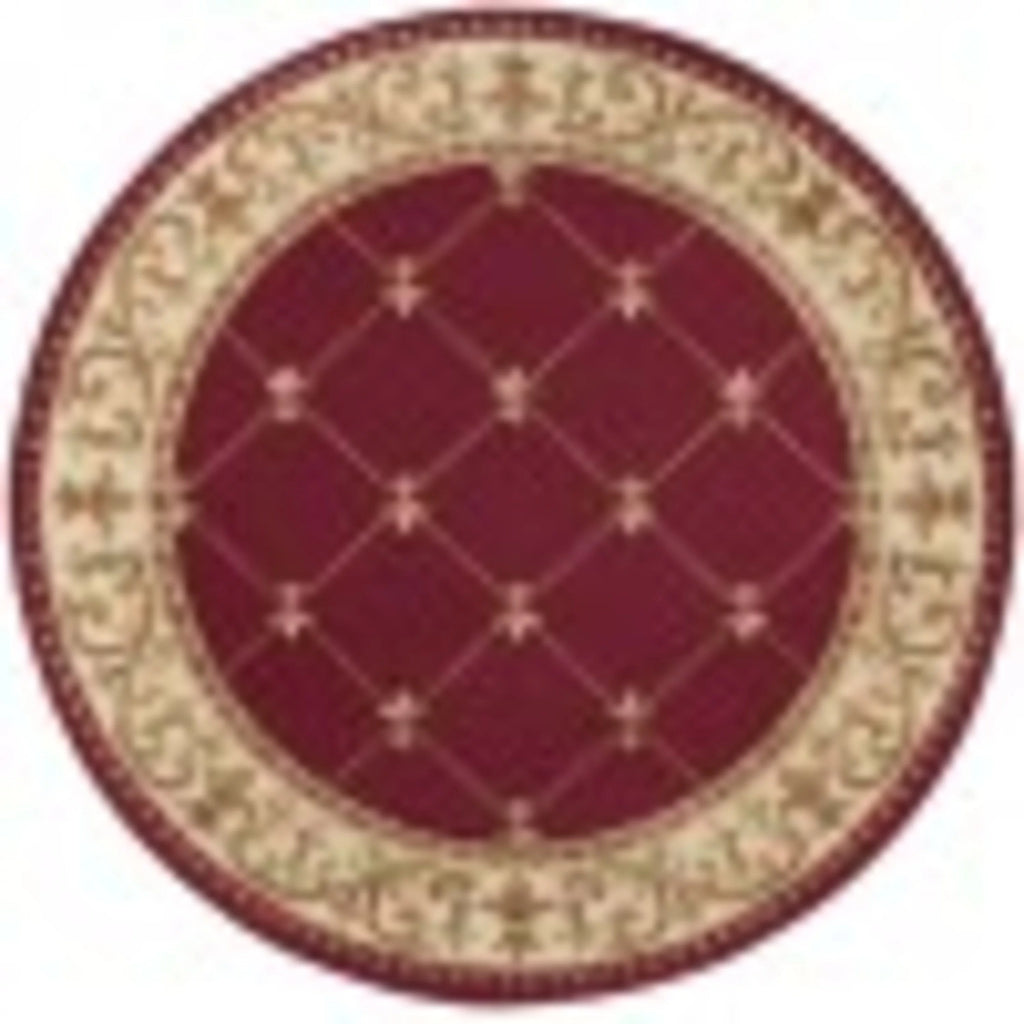 6ft Round Red Area Rug D29812