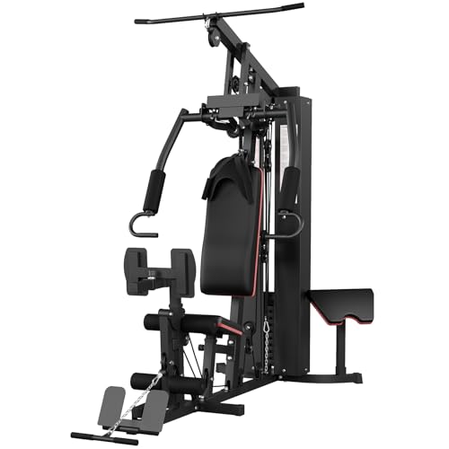 Multifunctional Full Body Workout Machine with 150LBS Weight Stack D8132