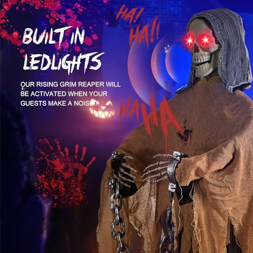 Animated Skeleton Witch with Glowing Eyes V3939