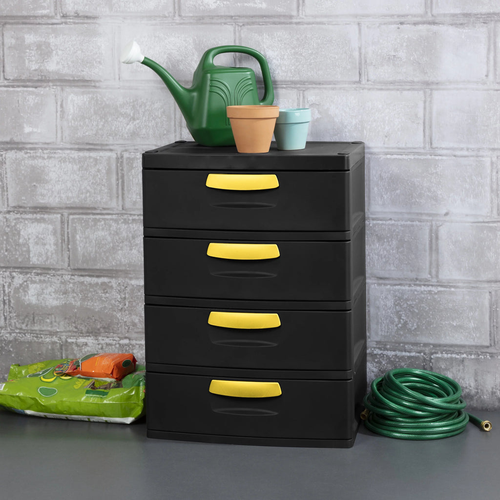 4 Drawer Unit Black O427438