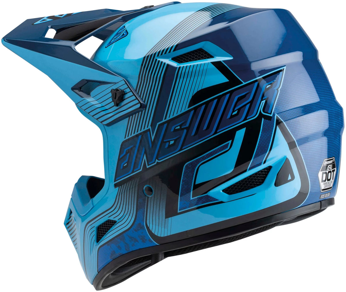 Youth MX Offroad Helmet Blue/Dark Blue MD I705